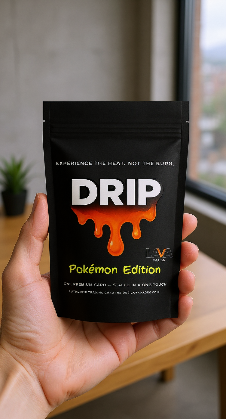 Pokémon Edition Mystery Drip Pack - Guaranteed Premium Sealed Card in Mag Case!