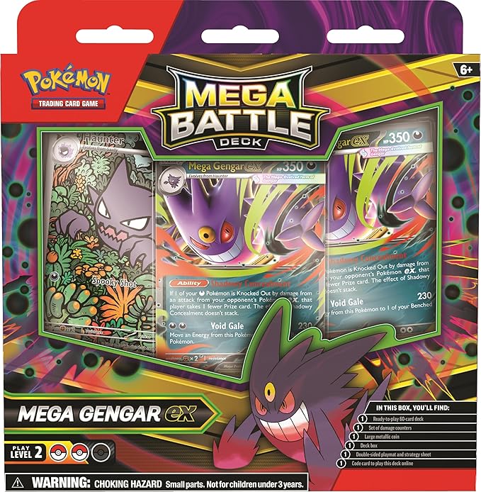 Pokémon TCG: Mega Gengar ex Mega Battle Deck - Ready-to-Play 60-Card Deck | Sealed