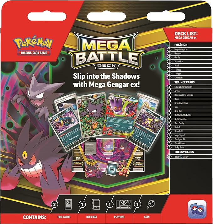 Pokémon TCG: Mega Gengar ex Mega Battle Deck - Ready-to-Play 60-Card Deck | Sealed