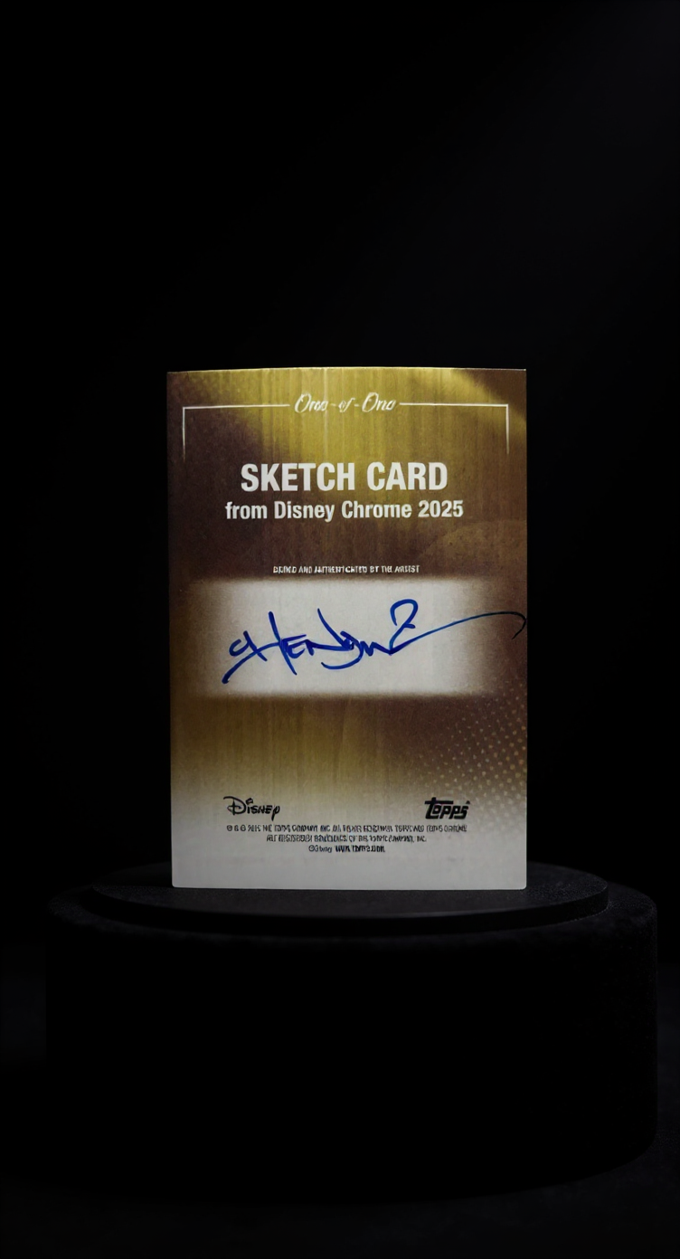 2025 Topps Chrome Disney Drip Pack: HUNT 2x 1/1 Autograph Sketch Cards + SSP Reflections