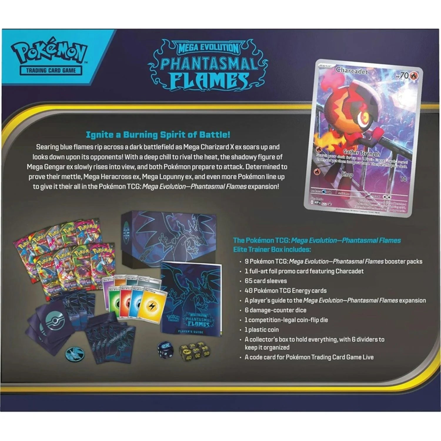 NEW RELEASE! 🔥 Pokémon TCG: Mega Evolution—Phantasmal Flames Elite Trainer Box (ETB) | Feat. Mega Charizard X ex